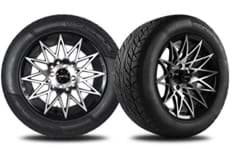 Picture of 14” Machined Gloss Black Athena Wheel with 23x10-14 Kraken Tire