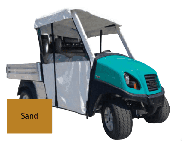 Picture of 3 SIDED track style VINYL ENCLOSURE, sand