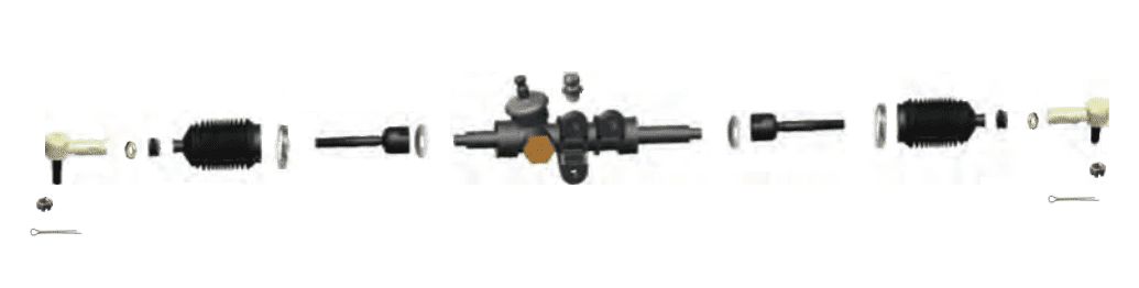 Picture of X2 steering gear box assembly